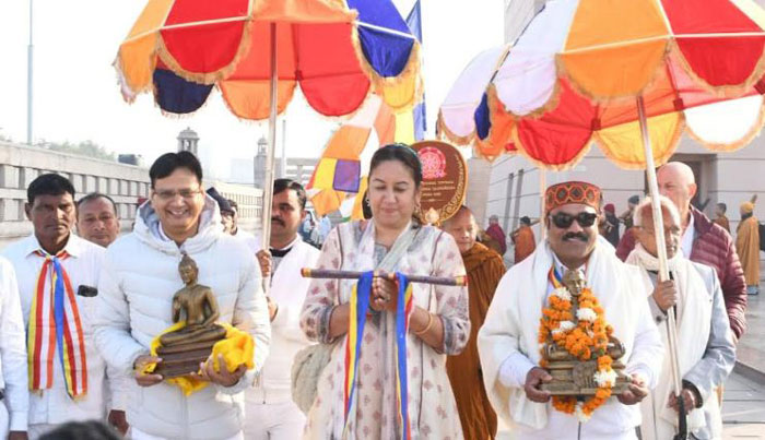 भिक्खु महासंघ के स्वागत में गूंजा शांति, करुणा और मैत्री का संदेश